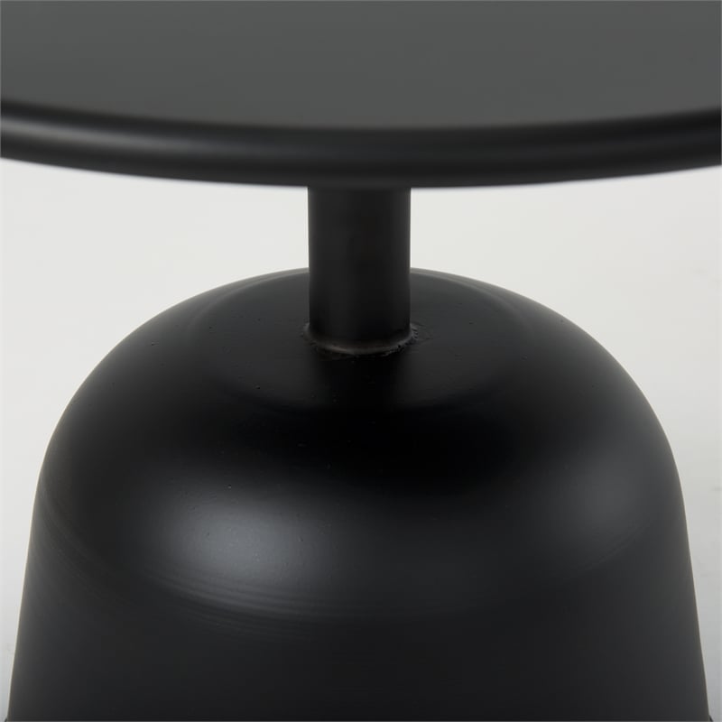 Mercana Talulla 19.7L X 19.7W X 14.8H Metal Matte Black Accent Table