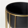 Mercana Danica Set Of 2 Matte Black Metal Plant Stands