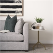 Mercana Serre Marble Top 3 Prong Gold Metal Base End Table