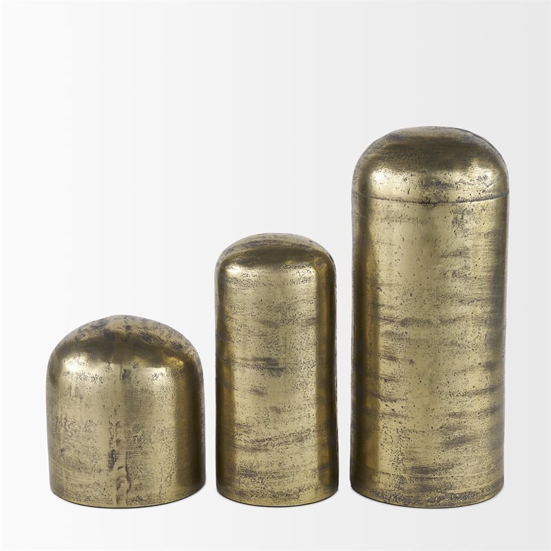 Mercana Quonset Tall Brass Finished Aluminum Metal Ornament