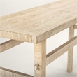 Mercana Rosie Small Blonde Wood Console Table in Brown