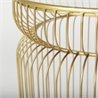 Mercana Shani Set Of 2 Round Gold Metal W/ Glass Accent Tables