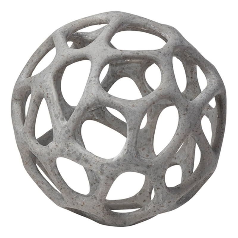 Mercana Spiro 6L X 6W Off White/Gray Hollow Decorative Orb