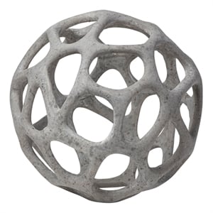 Mercana Spiro 6L X 6W Off White/Gray Hollow Decorative Orb
