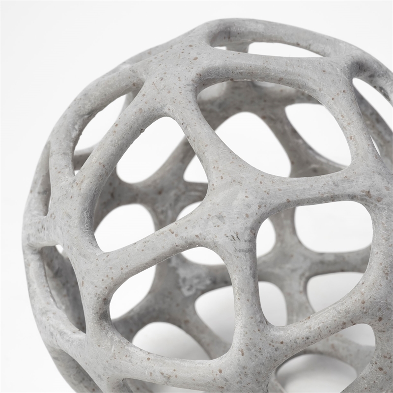 Mercana Spiro 6L X 6W Off White/Gray Hollow Decorative Orb