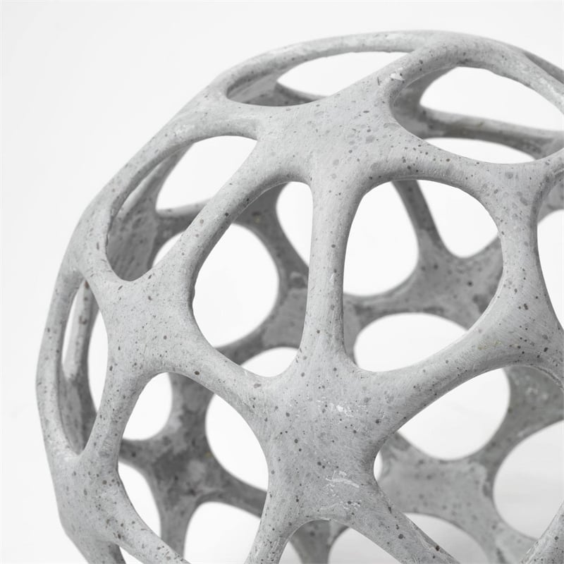 Mercana Spiro 7L X 7W Off White/Gray Hollow Decorative Orb