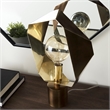 Mercana Shamir 15L X 15W Gold Geometric Metal Table Lamp