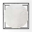 Mercana Austen Round White Marble Top W/ Black Metal Frame Coffee Table
