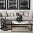 Mercana Austen Round White Marble Top W/ Black Metal Frame Coffee Table
