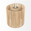 Mercana Aviario Natural Cane Cylindrical Pendant Light in Beige