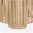 Mercana Aviario Natural Cane Cylindrical Pendant Light in Beige