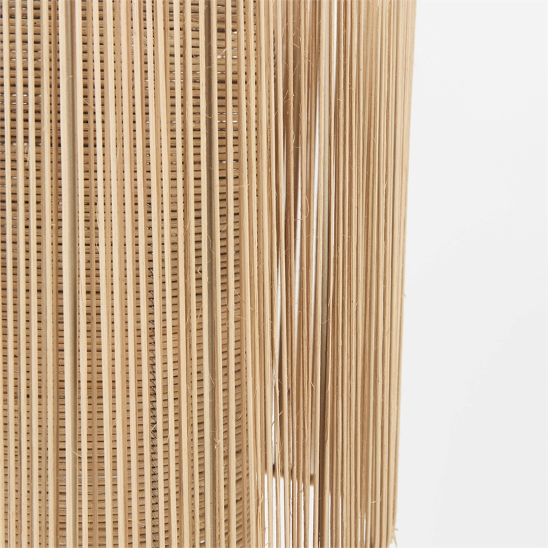 Mercana Aviario Natural Cane Cylindrical Pendant Light in Beige