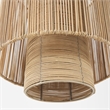 Mercana Aviario Natural Cane Cylindrical Pendant Light in Beige