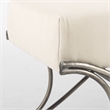Mercana Ayla Cream Fabric Seat W/ Antique Nickel Frame Bench in Beige