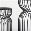 Mercana Shani Set Of 2 Round Black Metal W/ Glass Accent Tables