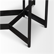 Mercana Larkin Marble & Dark Brown Wood Tabletop Nesting End/Side Table in White