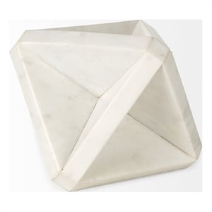 Mercana Sophia 5.5 L X 5.5 W X 8.5 H White Marble Decor Stand
