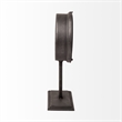 Mercana Attalack Ii Black Metal Round Face Table Clock