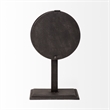 Mercana Attalack Ii Black Metal Round Face Table Clock