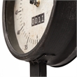 Mercana Attalack Ii Black Metal Round Face Table Clock