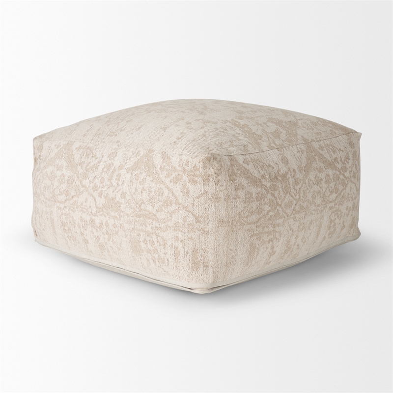 Mercana Khloe Large Cream Pouf