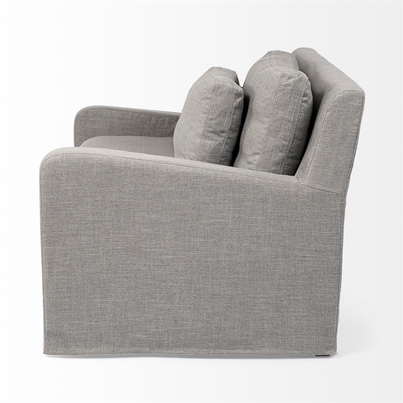 Mercana Denly Iii Flint Gray Slipcover Upholstered Arm Chair