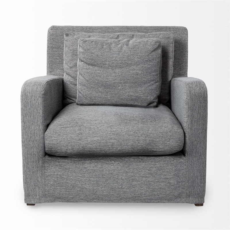 Mercana Denly Iii Castlerock Gray Slipcover Upholstered Arm Chair