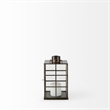 Mercana Grimwig Small 8L X 8W X 15H Lantern W/Sheet Base Without Bevel in Gold
