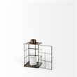 Mercana Grimwig Small 8L X 8W X 15H Lantern W/Sheet Base Without Bevel in Gold