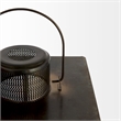 Mercana Grimwig Small 8L X 8W X 15H Lantern W/Sheet Base Without Bevel in Gold