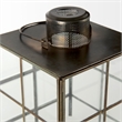 Mercana Grimwig Small 8L X 8W X 15H Lantern W/Sheet Base Without Bevel in Gold