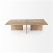 Aida 56 x 34 Rectangular Light Brown Wood Coffee Table