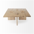 Aida 56 x 34 Rectangular Light Brown Wood Coffee Table