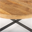 Mercana Marquisa Small Wood and Metal Coffee Table in Brown/Black