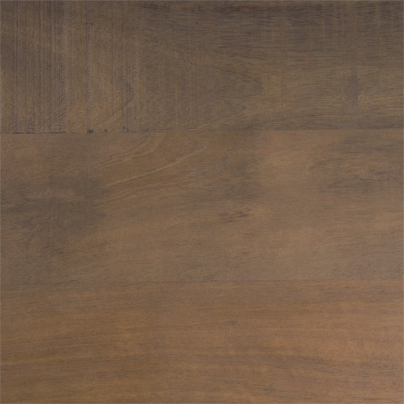Araxi Rectangular Dark Brown Wood w/ Black Metal Base Dining Table