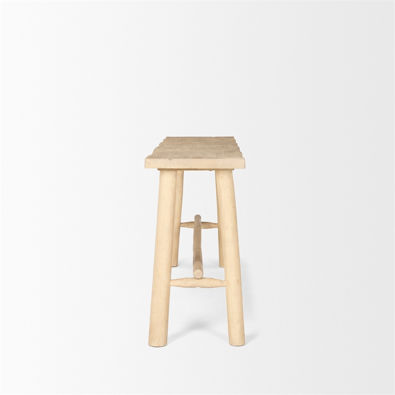 Sekou Light Brown Wooden Craftsman Console Table