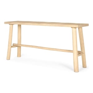 Sekou Light Brown Wooden Craftsman Console Table