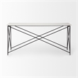 Lorlei Marble Top w/ Gray Iron Base Console Table