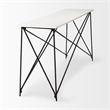 Lorlei Marble Top w/ Gray Iron Base Console Table