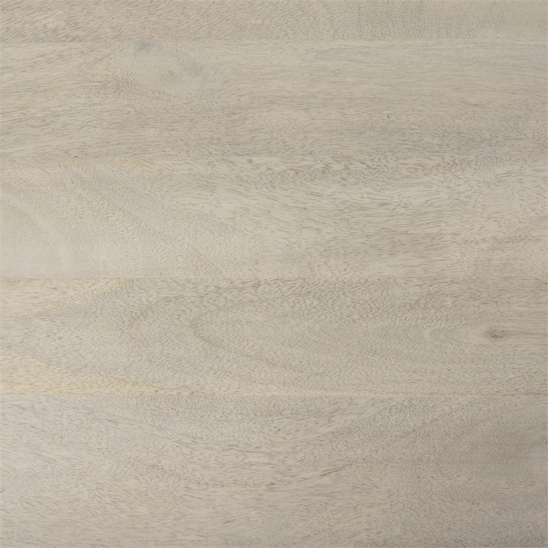 Mercana Arreto Natural Solid Wood Hexagonal Storage Coffee Table in White