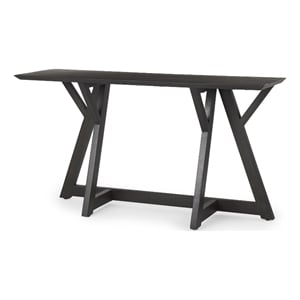 Jennings 54.0L x 16.0W x 29.5H Dark Brown Wood Console Table