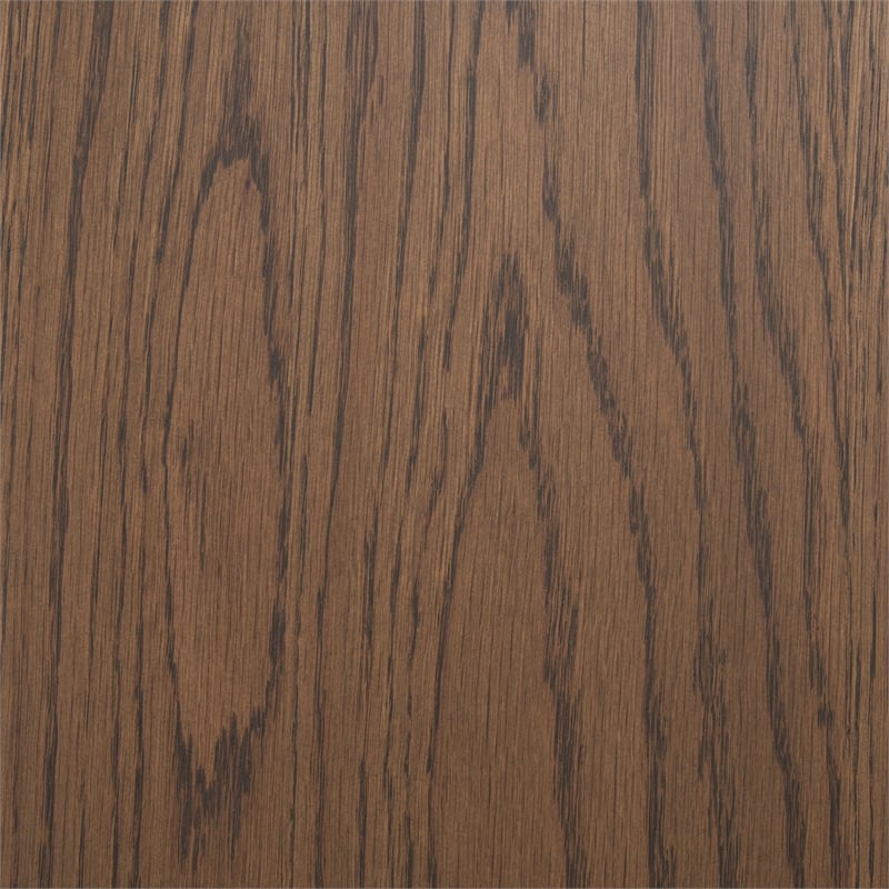 Takota Dark Brown Rectangular Oak Wood Birch Wood Legs Extendable Dining Table