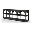 Bela Large Matte Black Arched Console Table