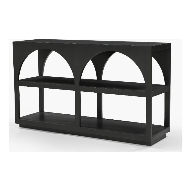 Mercana Bela Small Matte Black Arched Console Table