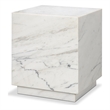Mercana Matteo Solid White Marble Square Side Table