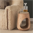Mercana Cove Light Brown Sculptural Open Side Table