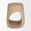 Mercana Cove Light Brown Sculptural Open Side Table