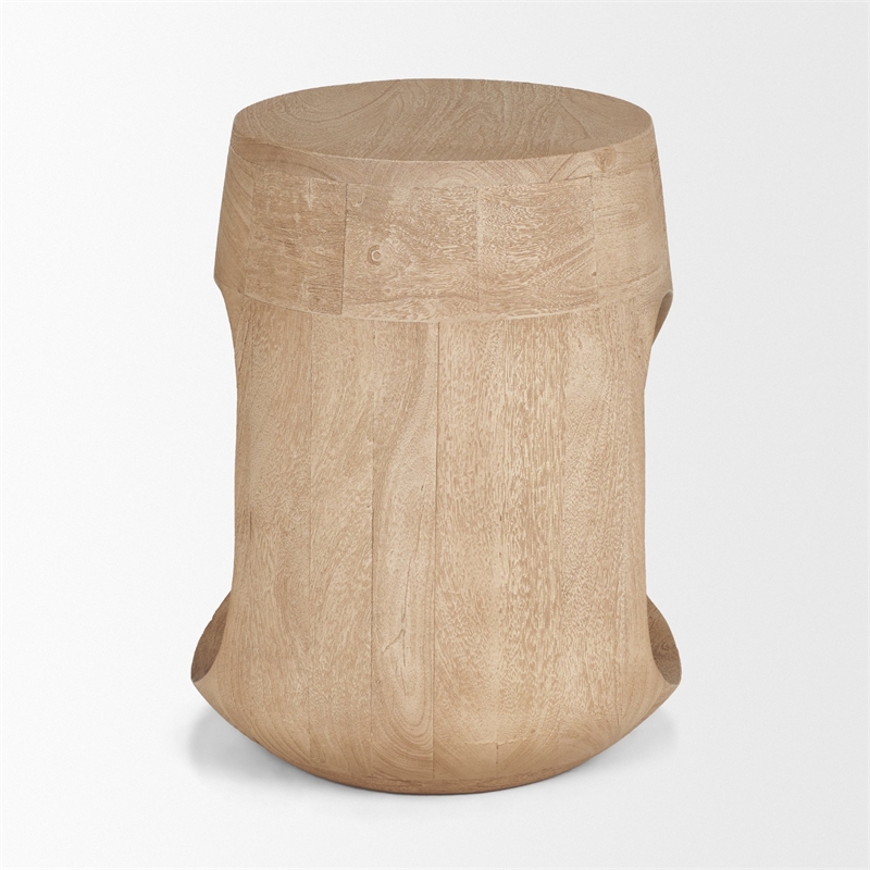 Mercana Cove Light Brown Sculptural Open Side Table