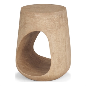 Mercana Cove Light Brown Sculptural Open Side Table