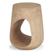 Mercana Cove Light Brown Sculptural Open Side Table
